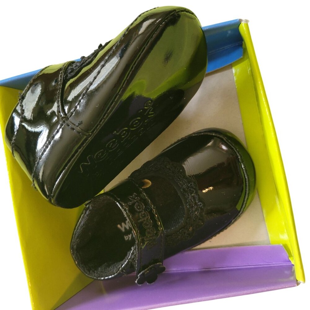 Weebok By‎ Reebok Crib Shoes Black Size 1 Infant Baby Footwear Mary Jane